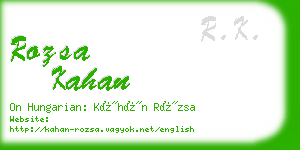 rozsa kahan business card
